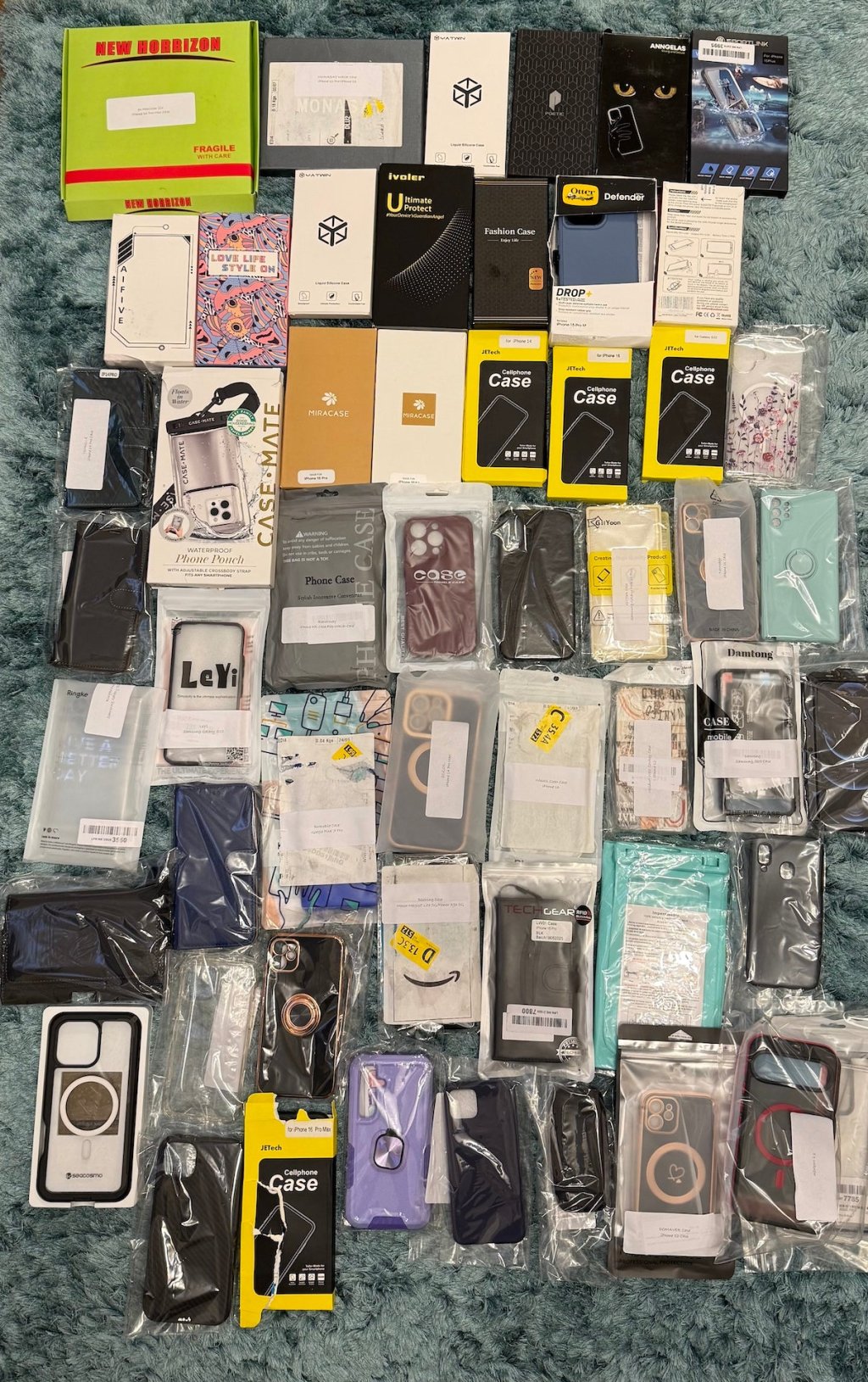 56x Mobile Phone Cases Job Lot Mixed iPhone Samsung Covers Bundle New