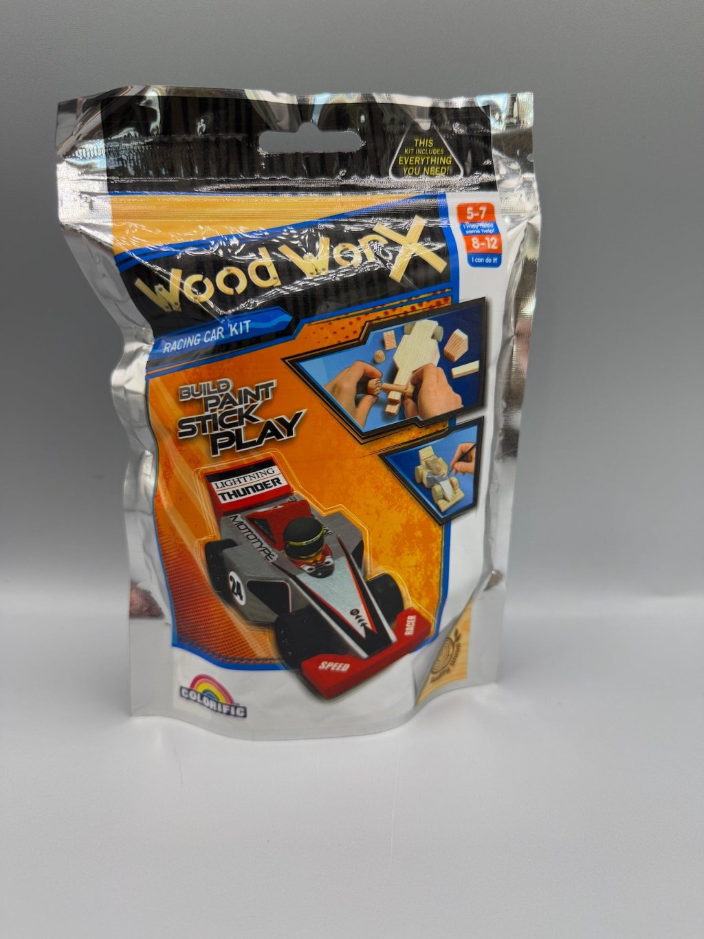 Wood WorX Mini Racing Car Craft Kit Build & Paint Wooden Car 5+