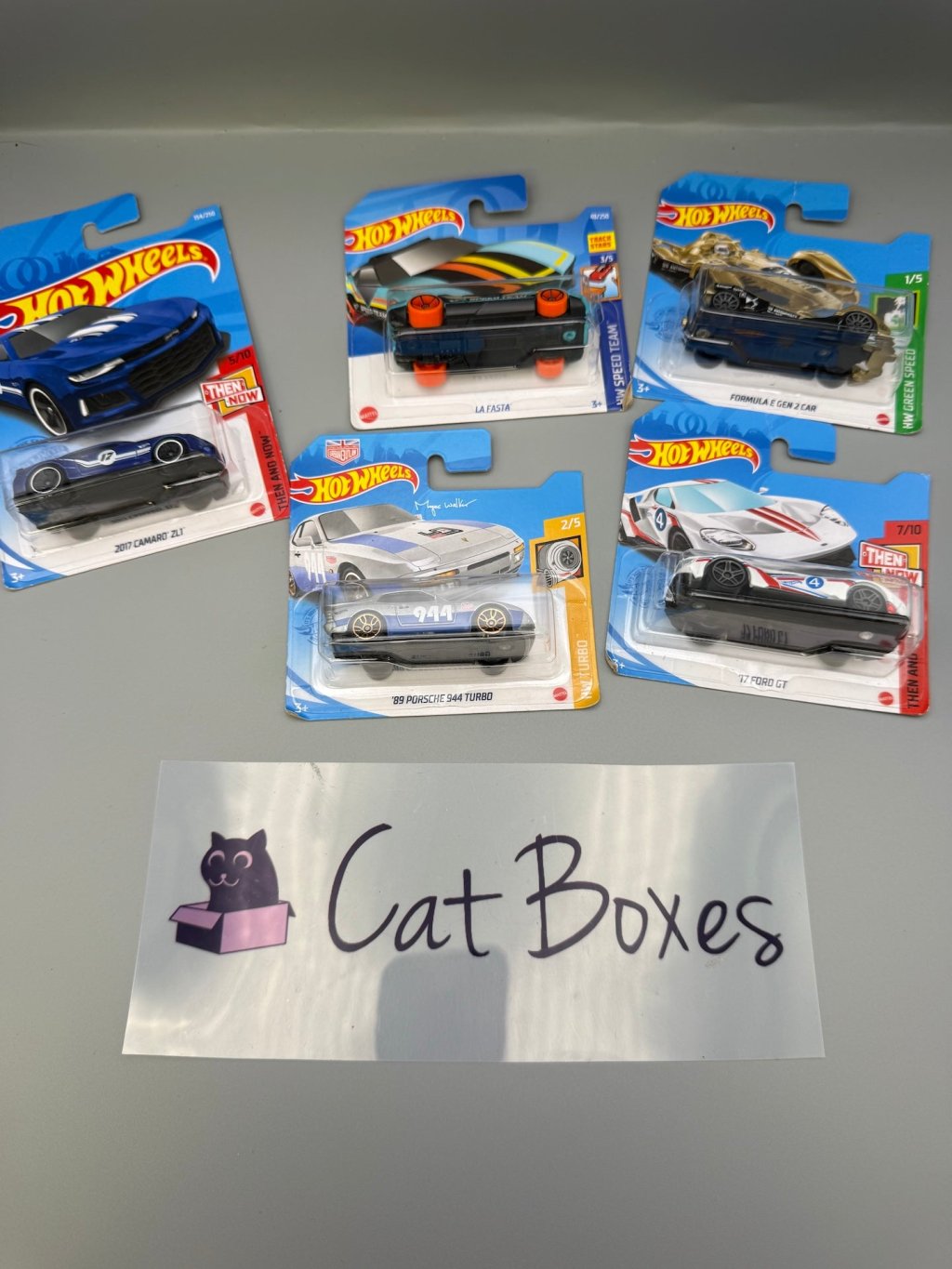 Hot Wheels 5 Car Bundle New Sealed Camaro Porsche Ford GT Formula E
