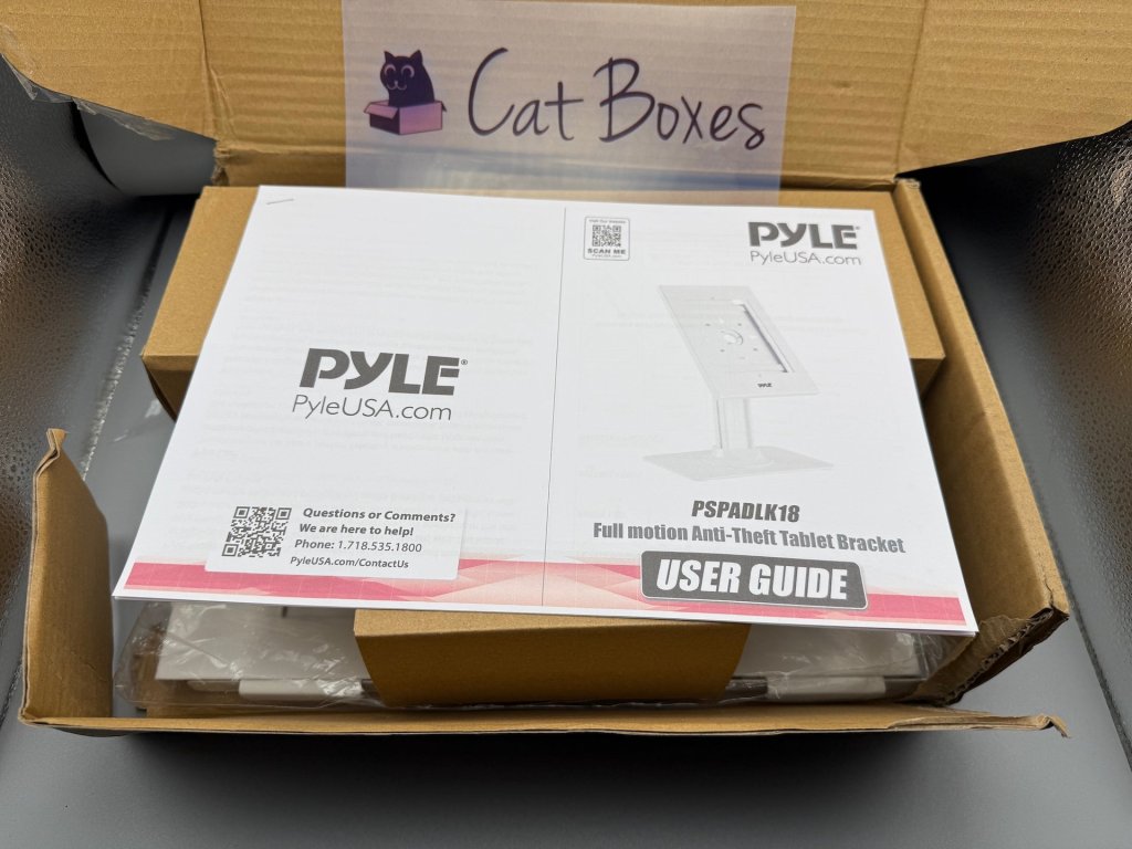 Pyle PSPADLK18 Anti-Theft Tablet Security Stand Desk Kiosk White