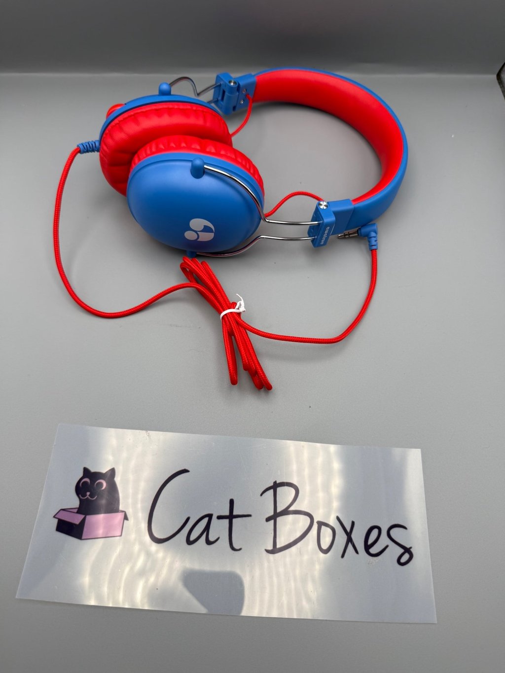 HK05 Kids Headphones Wired 3.5mm Volume Limited Blue Red