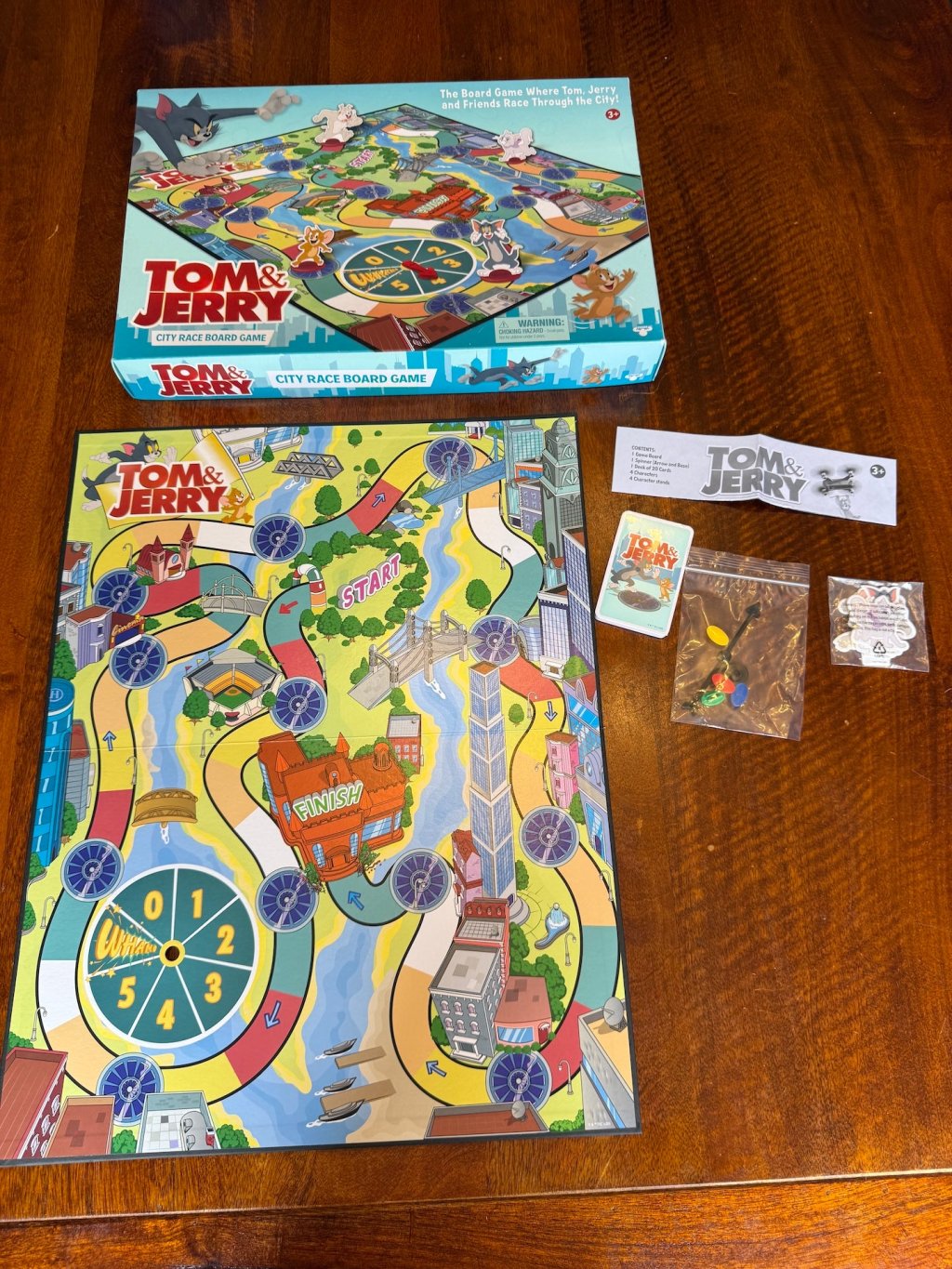 Tom & Jerry City Race Board Game Complete 2-4 Players Age 3+ *Opened*