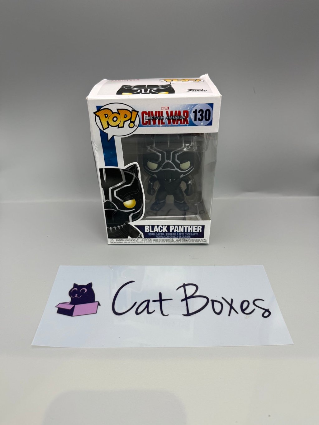 Funko Pop Marvel Black Panther 130 Captain America Civil War Tatty Box