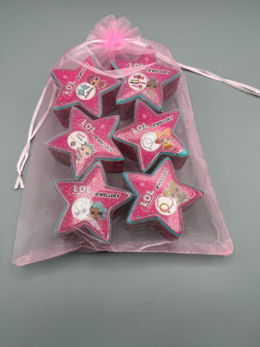 LOL Surprise Jewellery Stars 6 Pack Party Bag Fillers Gift Bag Pink